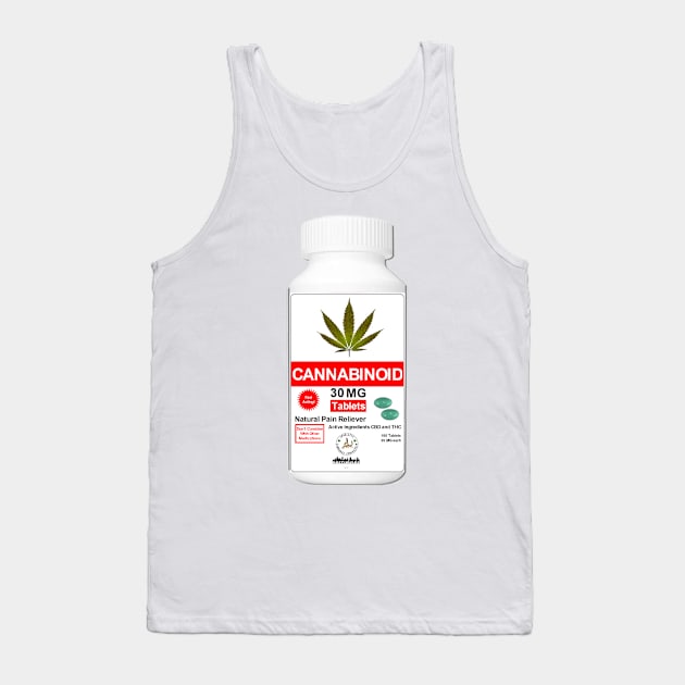 Cannabis Pain Reliever Tank Top by Crab City Cannabis Concession